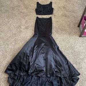 Sherri Hill Black Two Piece Gown